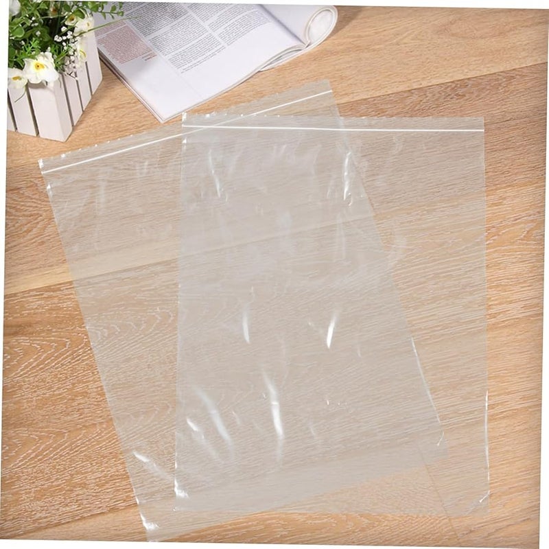 GLEAVI 12 حزمة من أكياس التخزين البلاستيكية الشفافة الكبيرة جدًا القابلة للإغلاق للملابس والسفر وتنظيم المنزل - Image 4